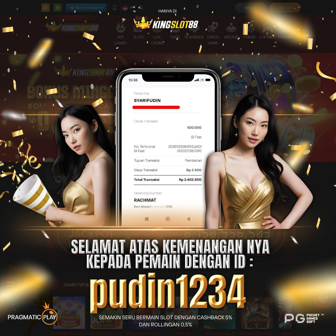 SELAMAT ATAS KEMENANGANNYA UNTUK ID : PUDIN1234